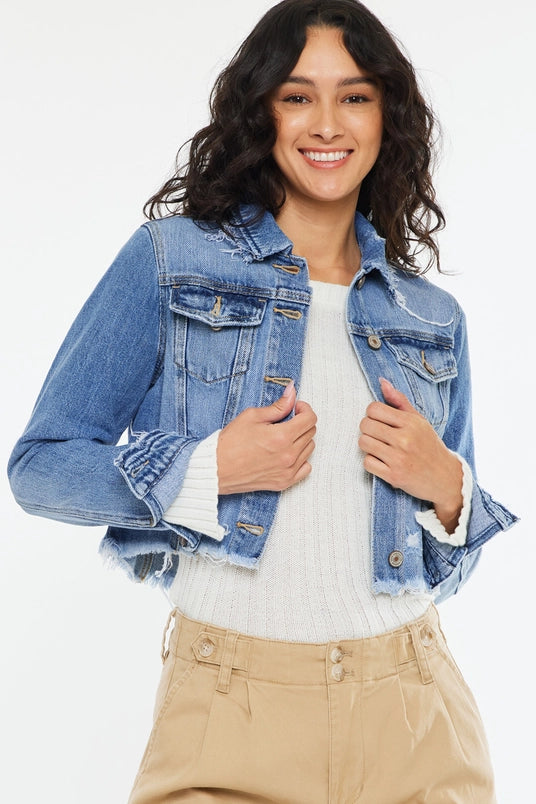Crop Fray Jacket