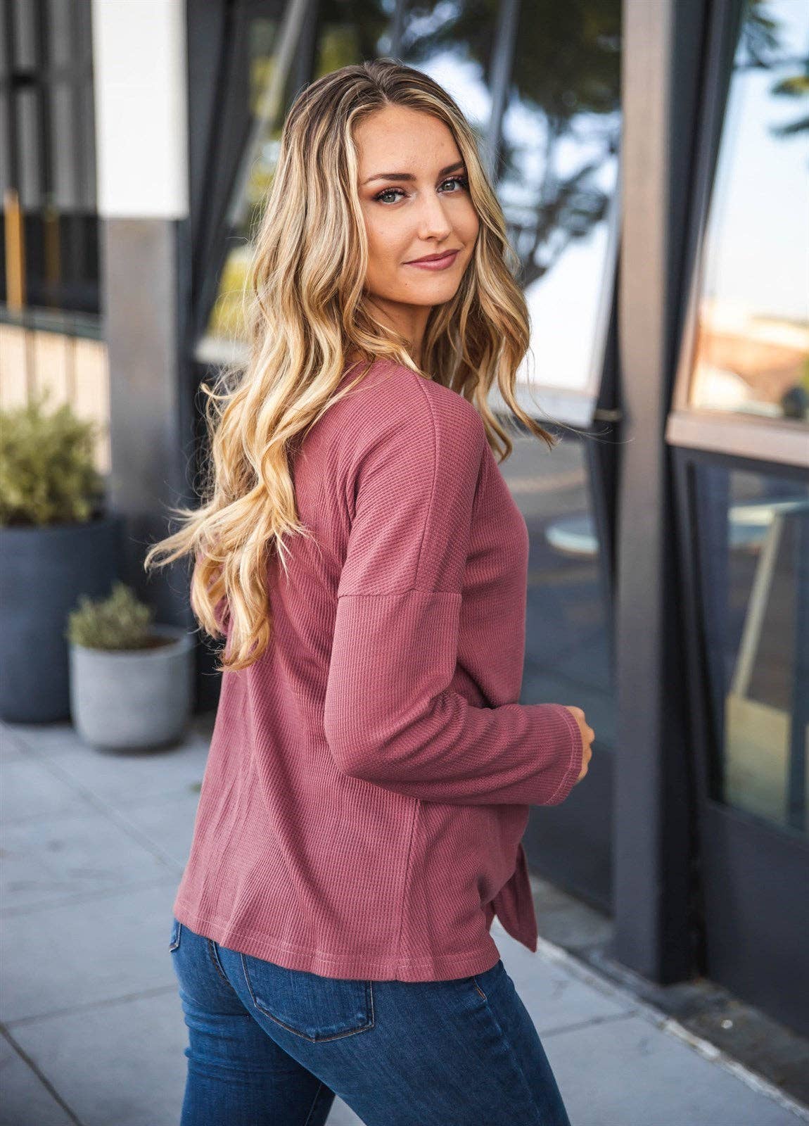 Riley Button Tie Top