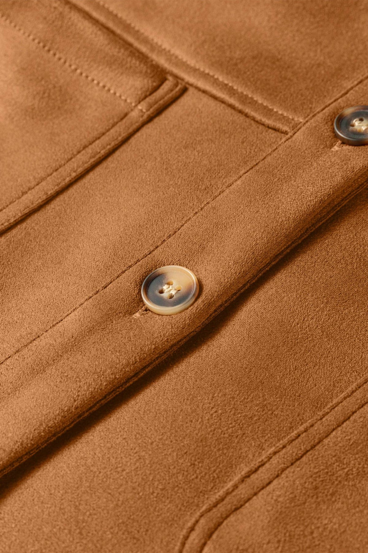 Faux Suede Hollowed Detail Jacket