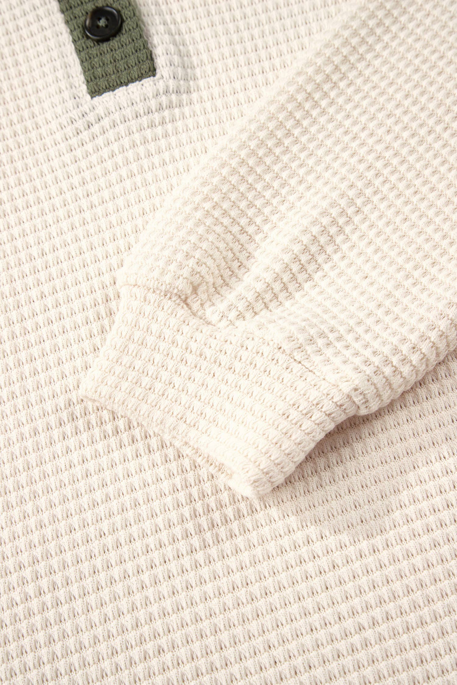 Waffle Contrast Hooded Pullover - Threads Boutique