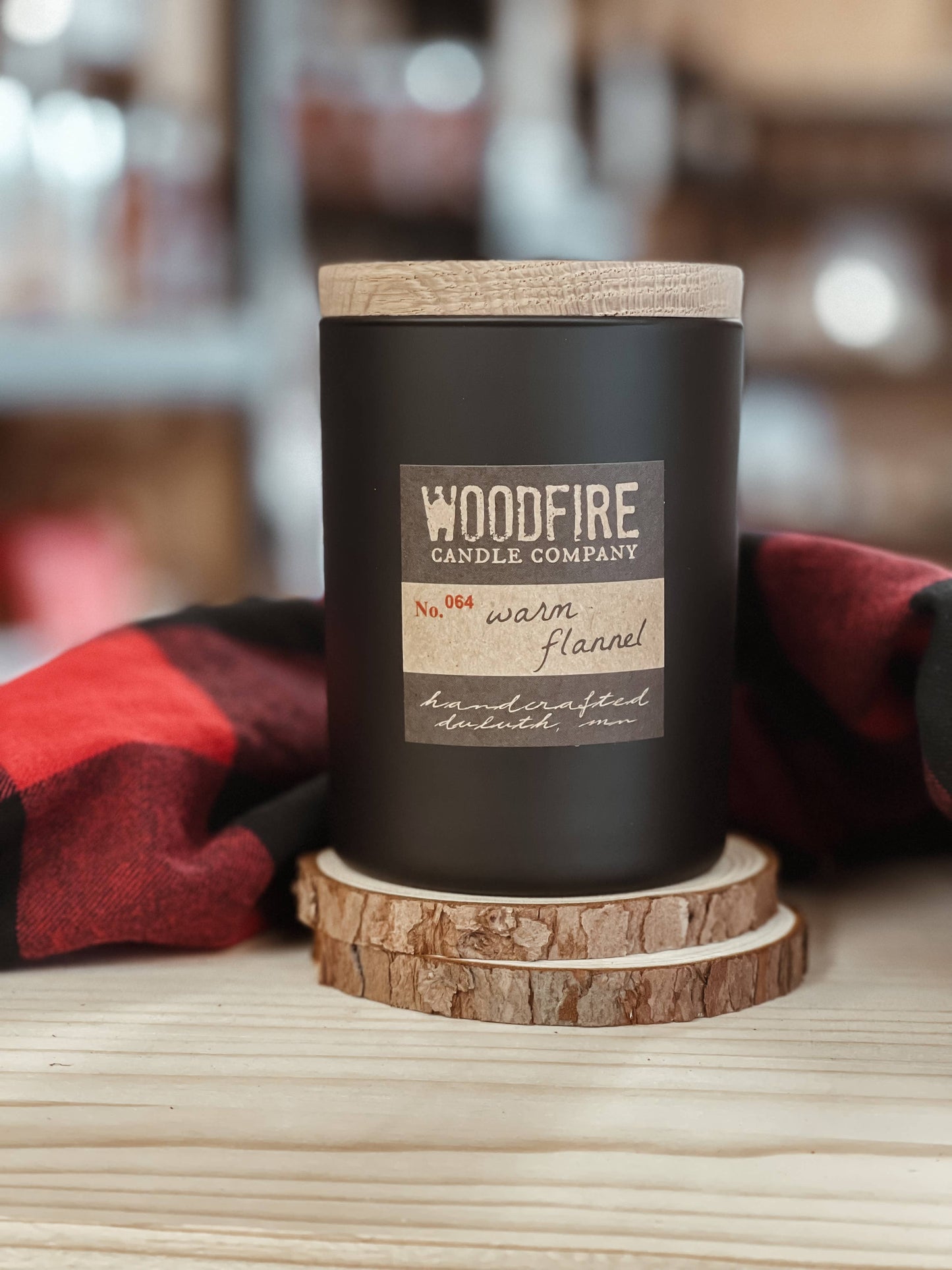 Woodfire Black Wood Wick Soy Candle