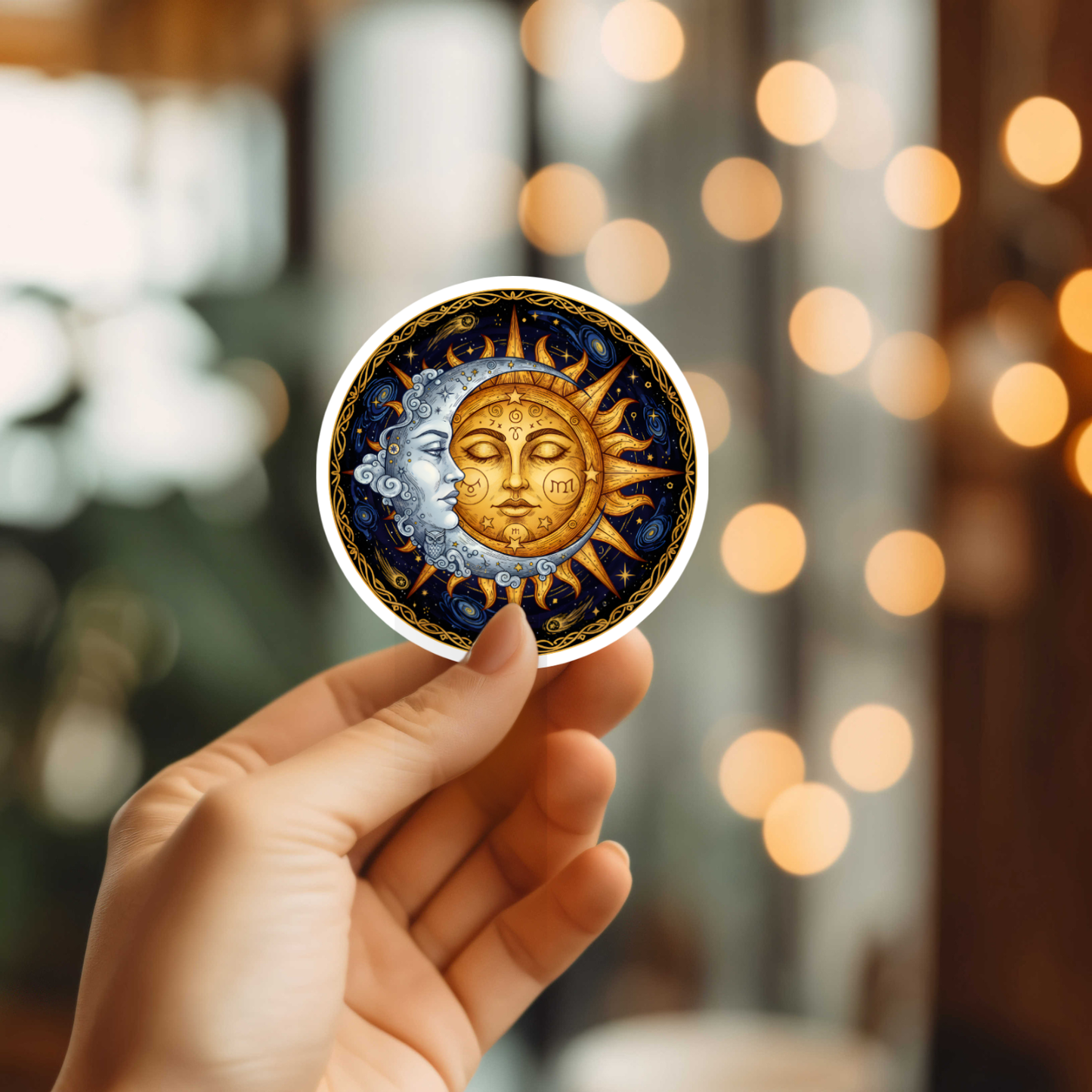 Beautiful Sun And Moon Sticker