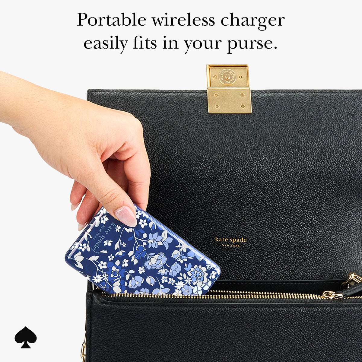 Kate spade New York MagSafe Portable Charge - Flowerbed Blue