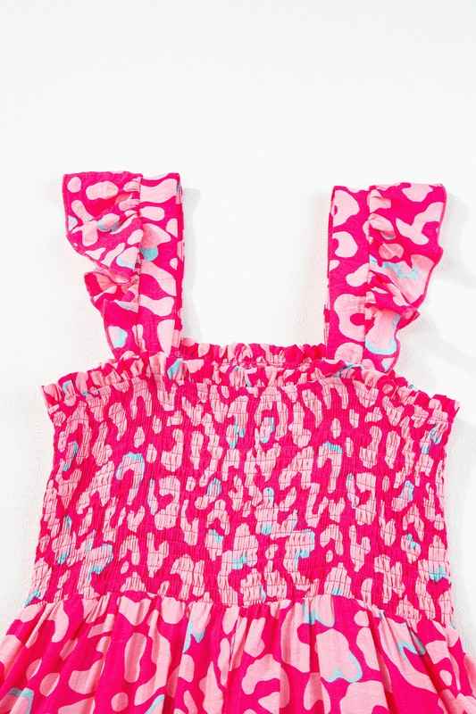 pink leopard maxi dress