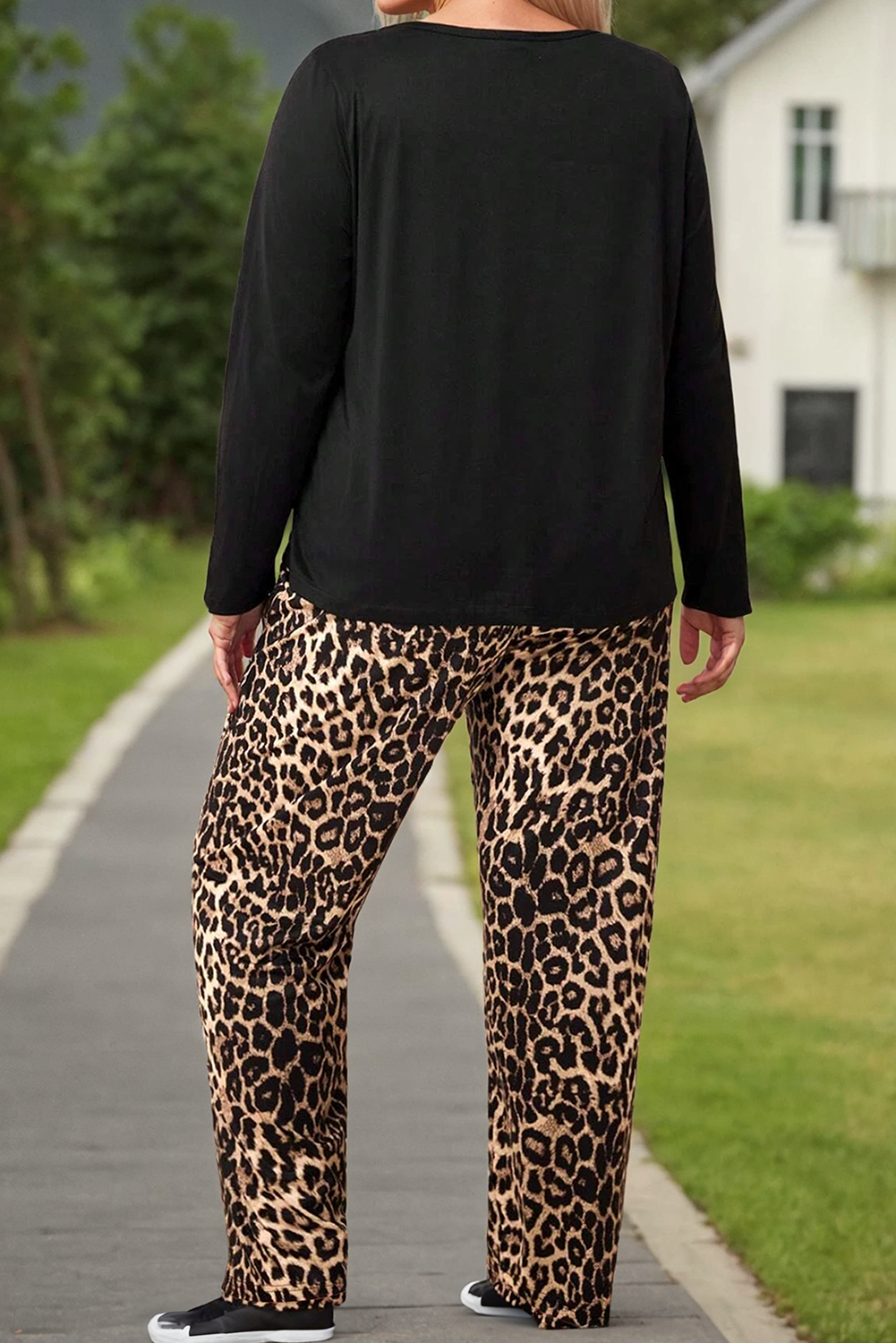 Leopard Top and Pants Set