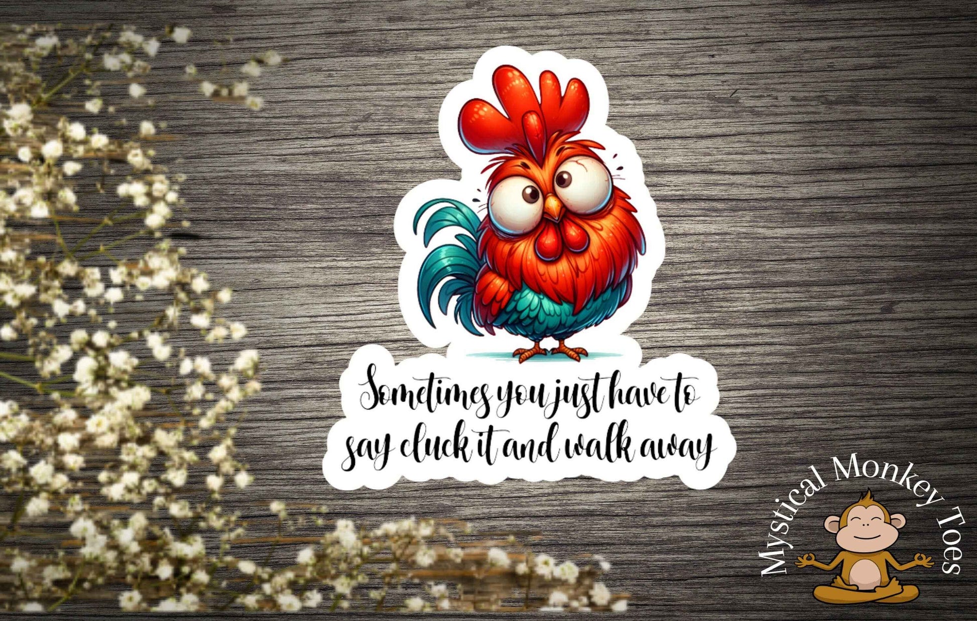 Funny Cluck It Sticker