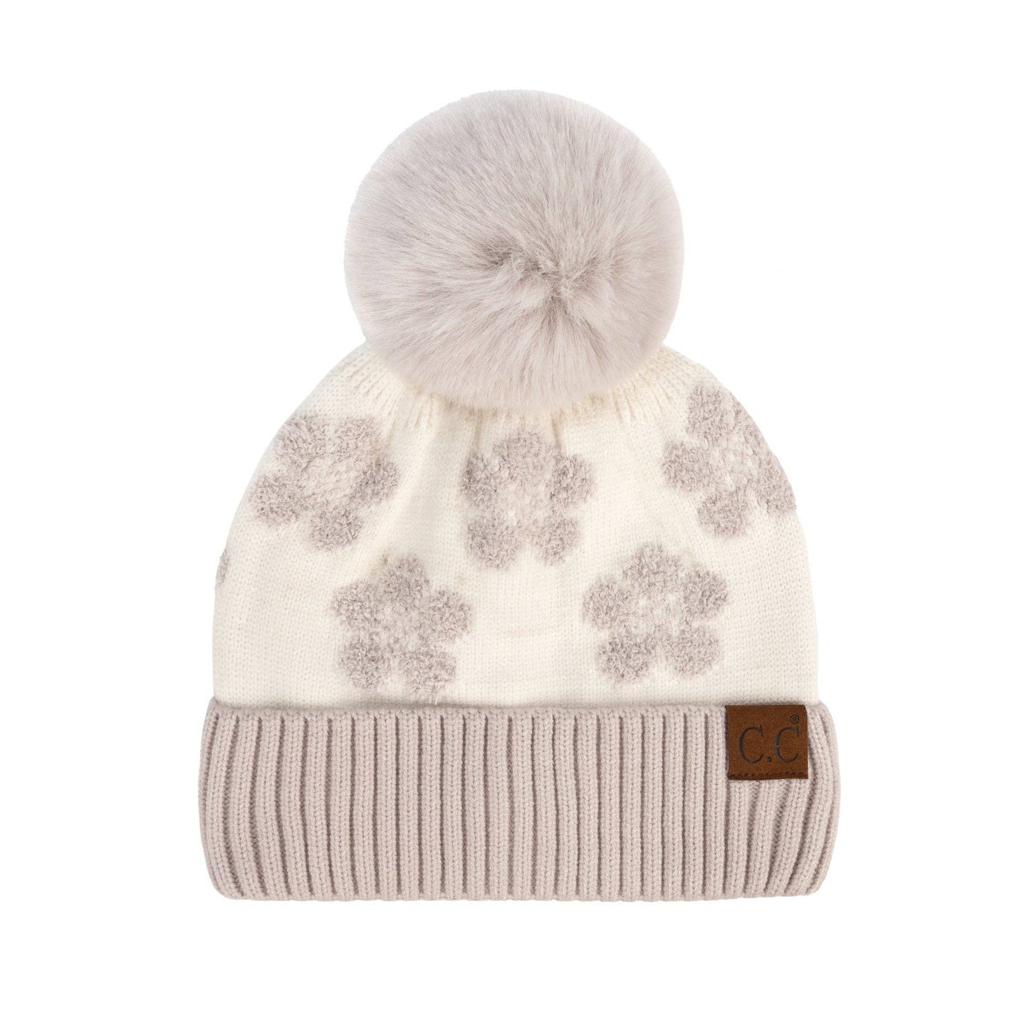 CC Chenille Daisy Pattern Beanie