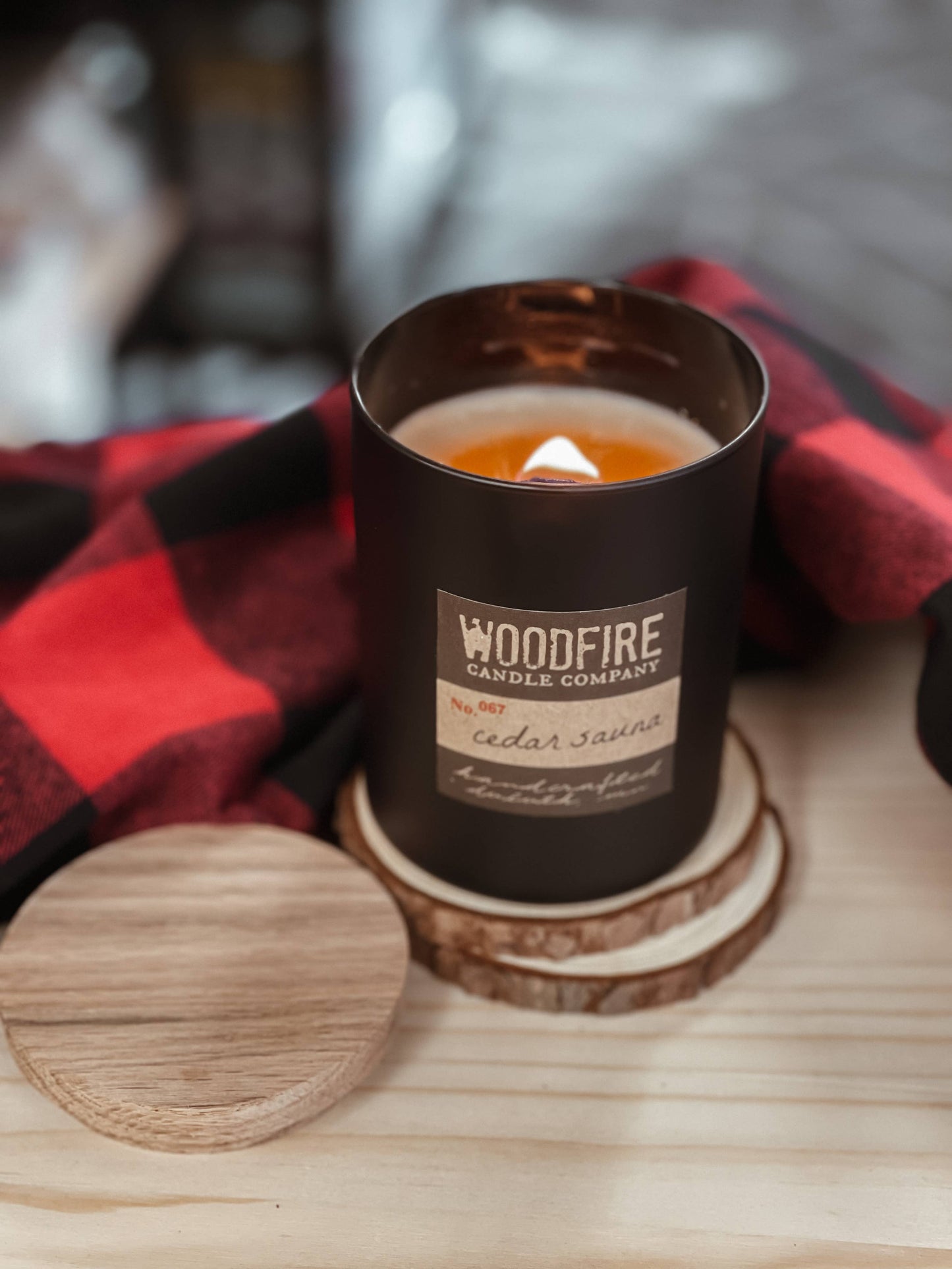 Woodfire Black Wood Wick Soy Candle