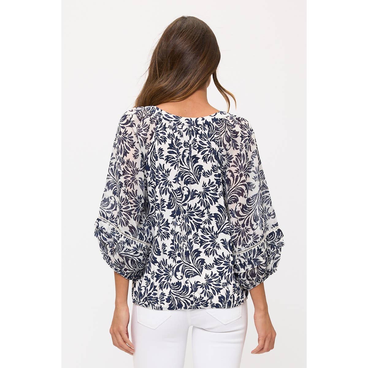 Floral Bubble Hem Top