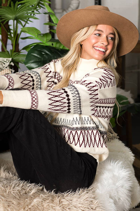 Boho Ethnic Pattern Sweater