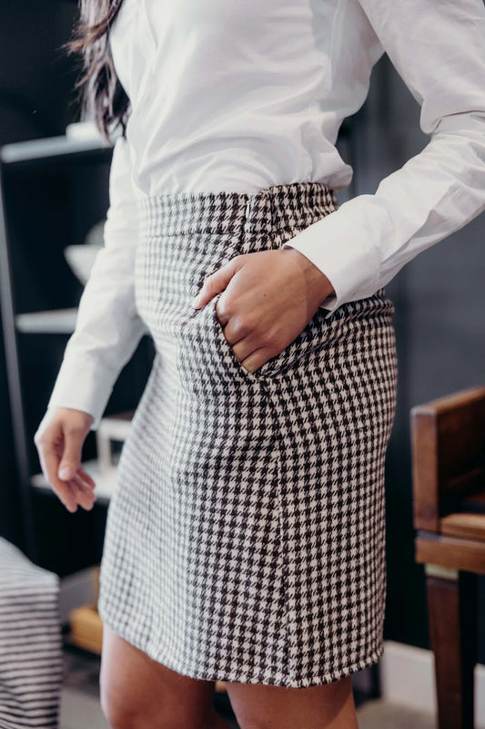 Houndstooth Miniskirt