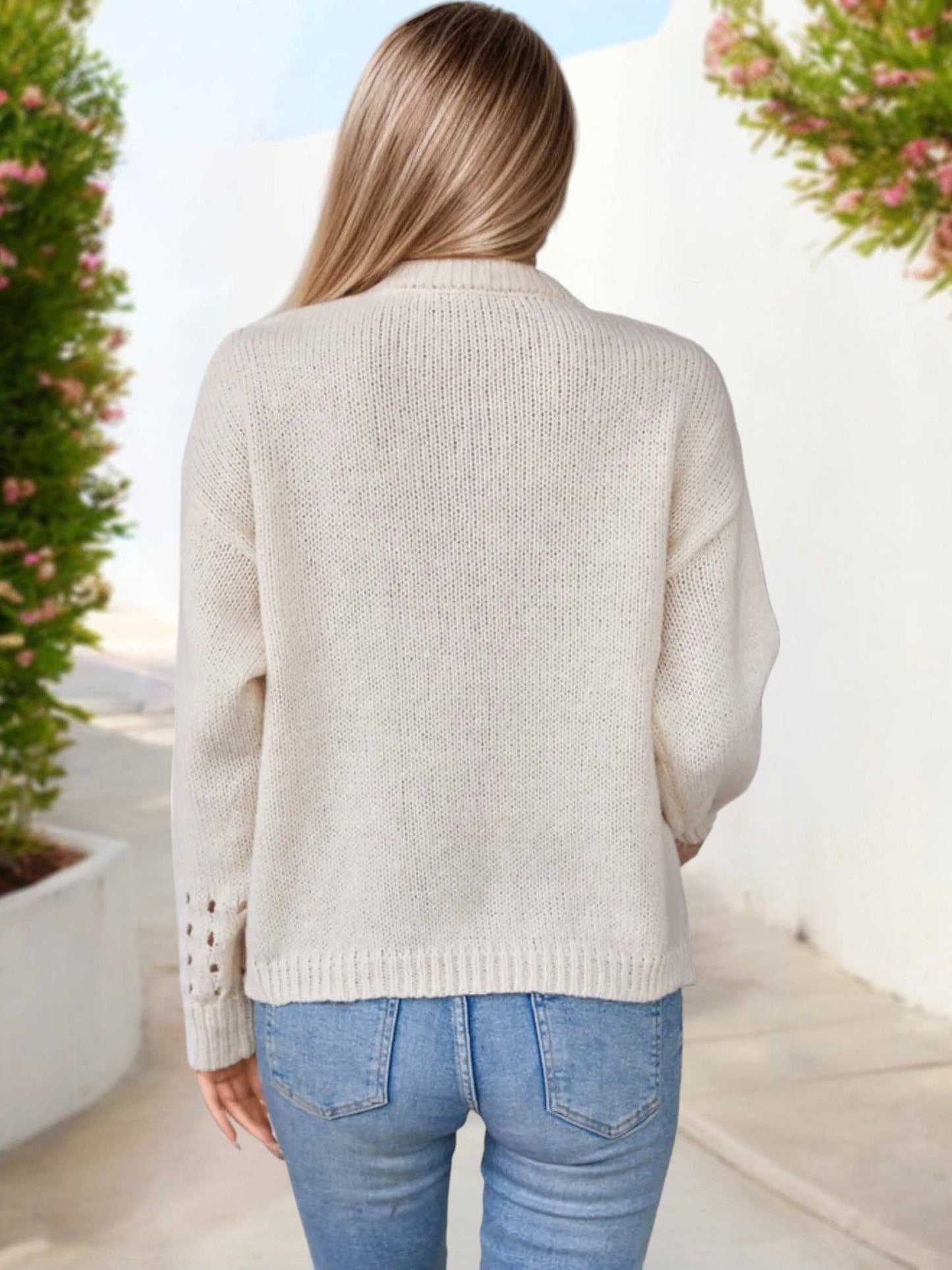 Lace Openwork Sweater