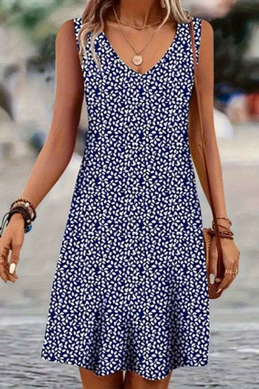 Floral Polka Dot Midi Dress