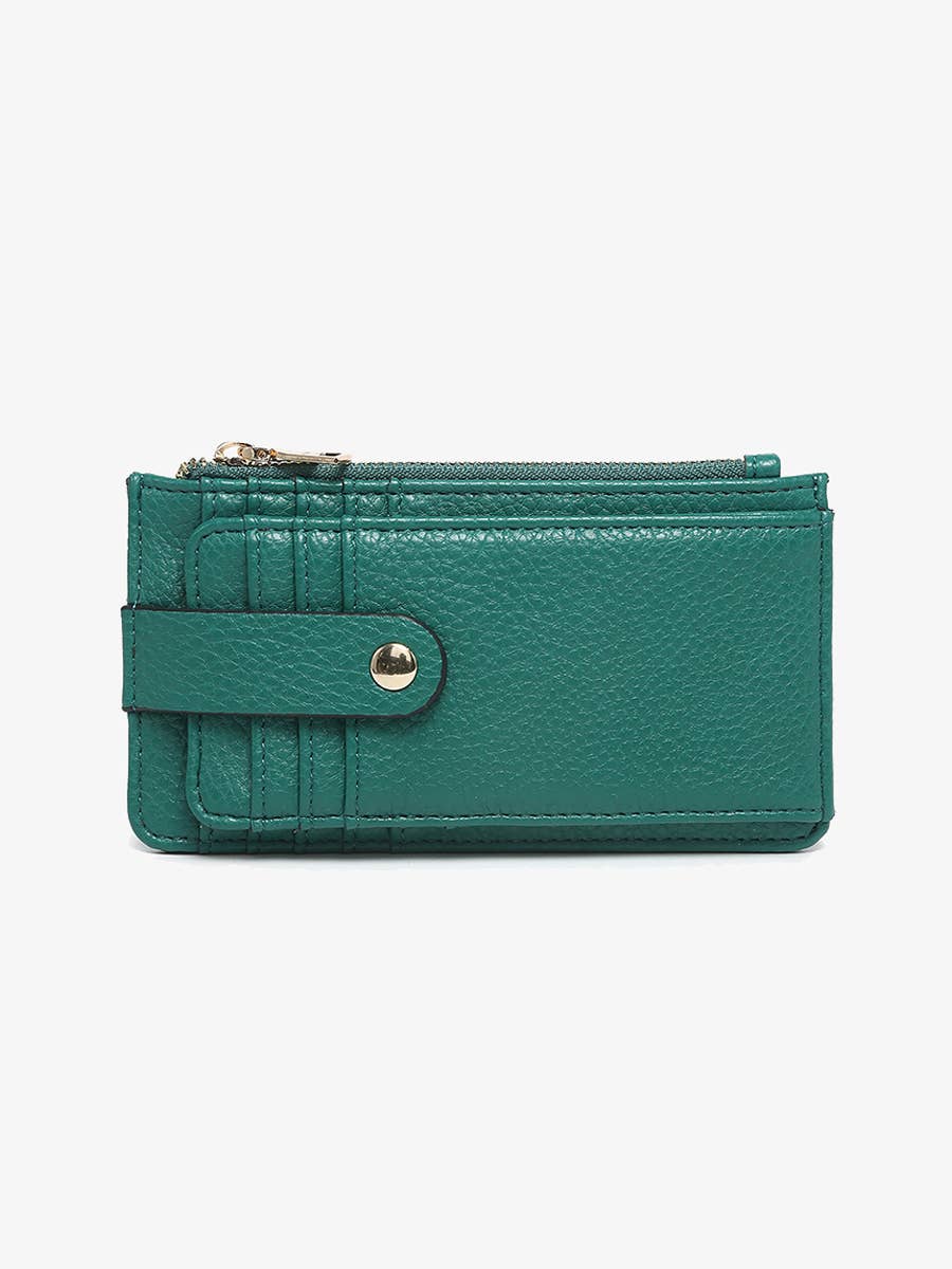 Mae RFID Multi-Card Wallet w/ Strap Snap Closure