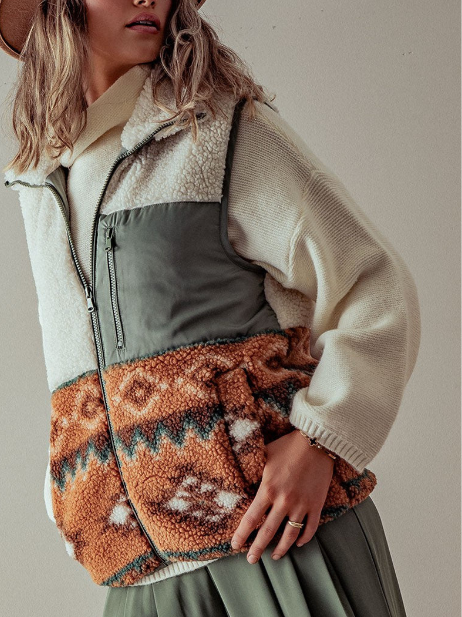 Western Zip Up Vest – Stylish Layers | Threads Boutique