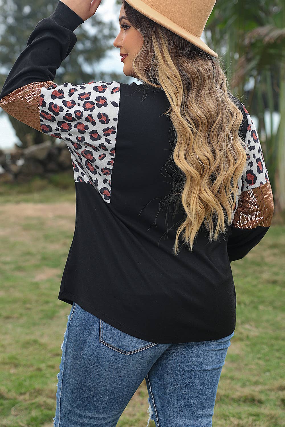 Leopard Sequin Long Sleeve