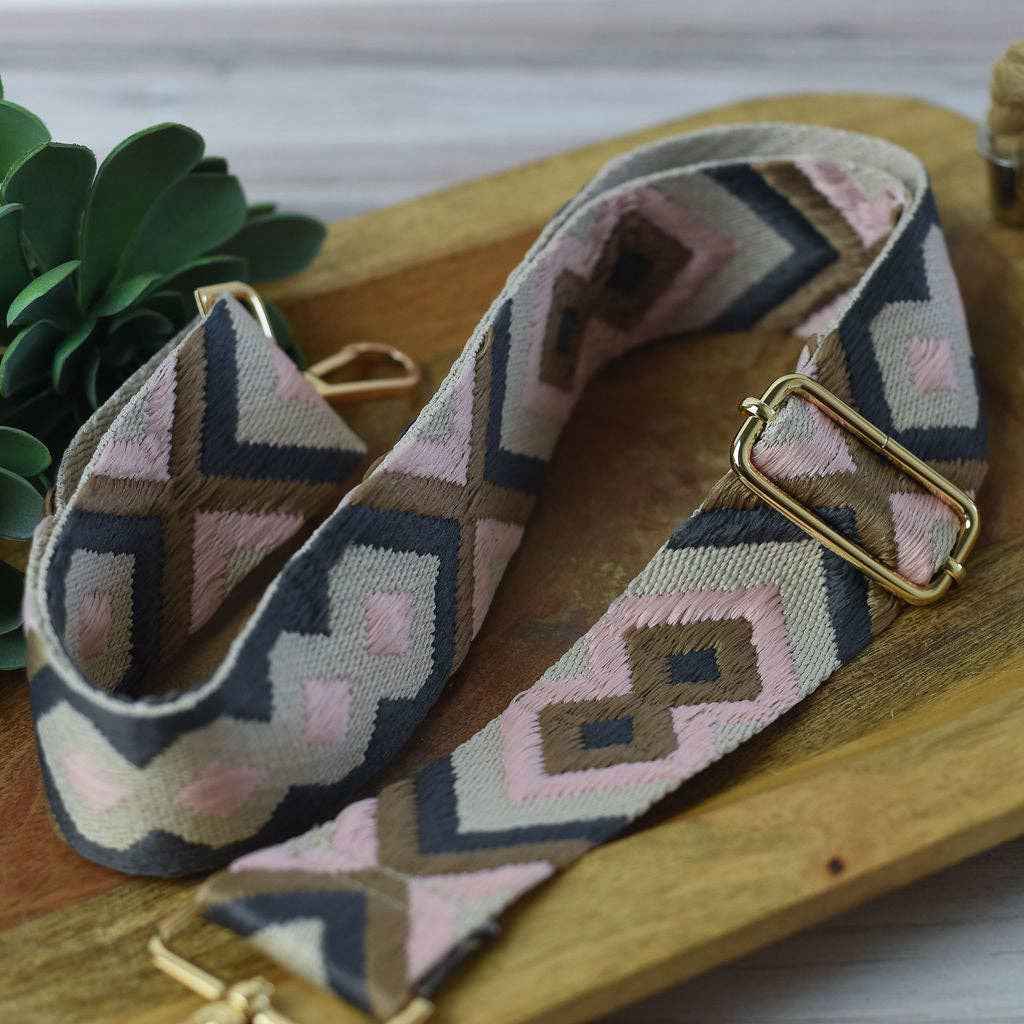 Woven Geometric Guitar Style Bag Straps