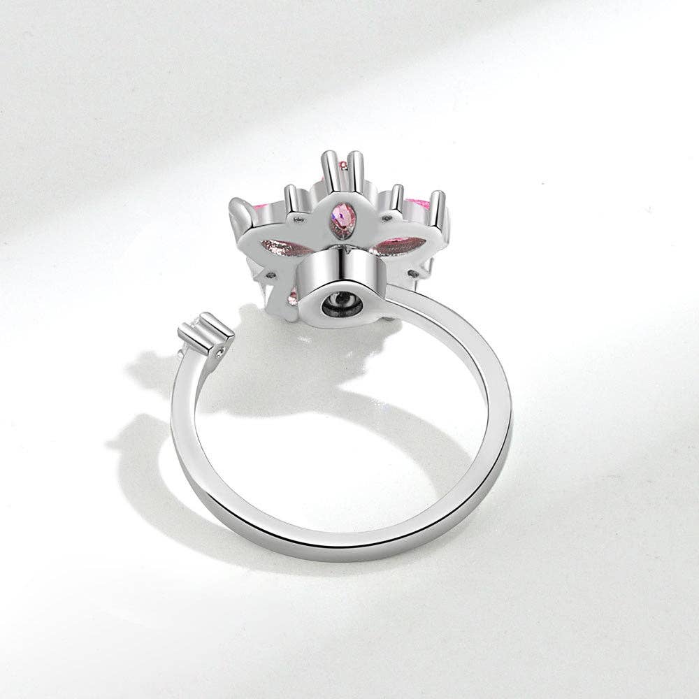 Cherry Blossom Flower Fidget Spinner Ring