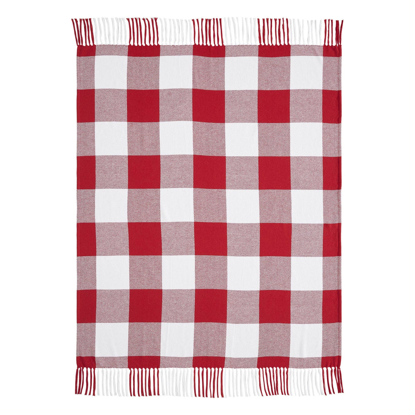 Annie Red Buffalo Check Woven Throw Blanket 50x60