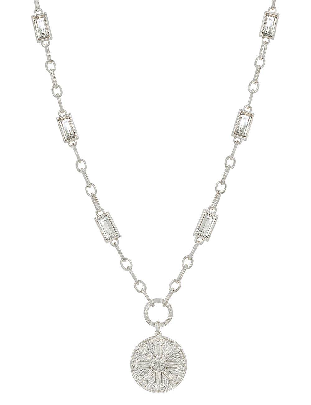 Flip Silver Clear Neacklace - Threads Boutique