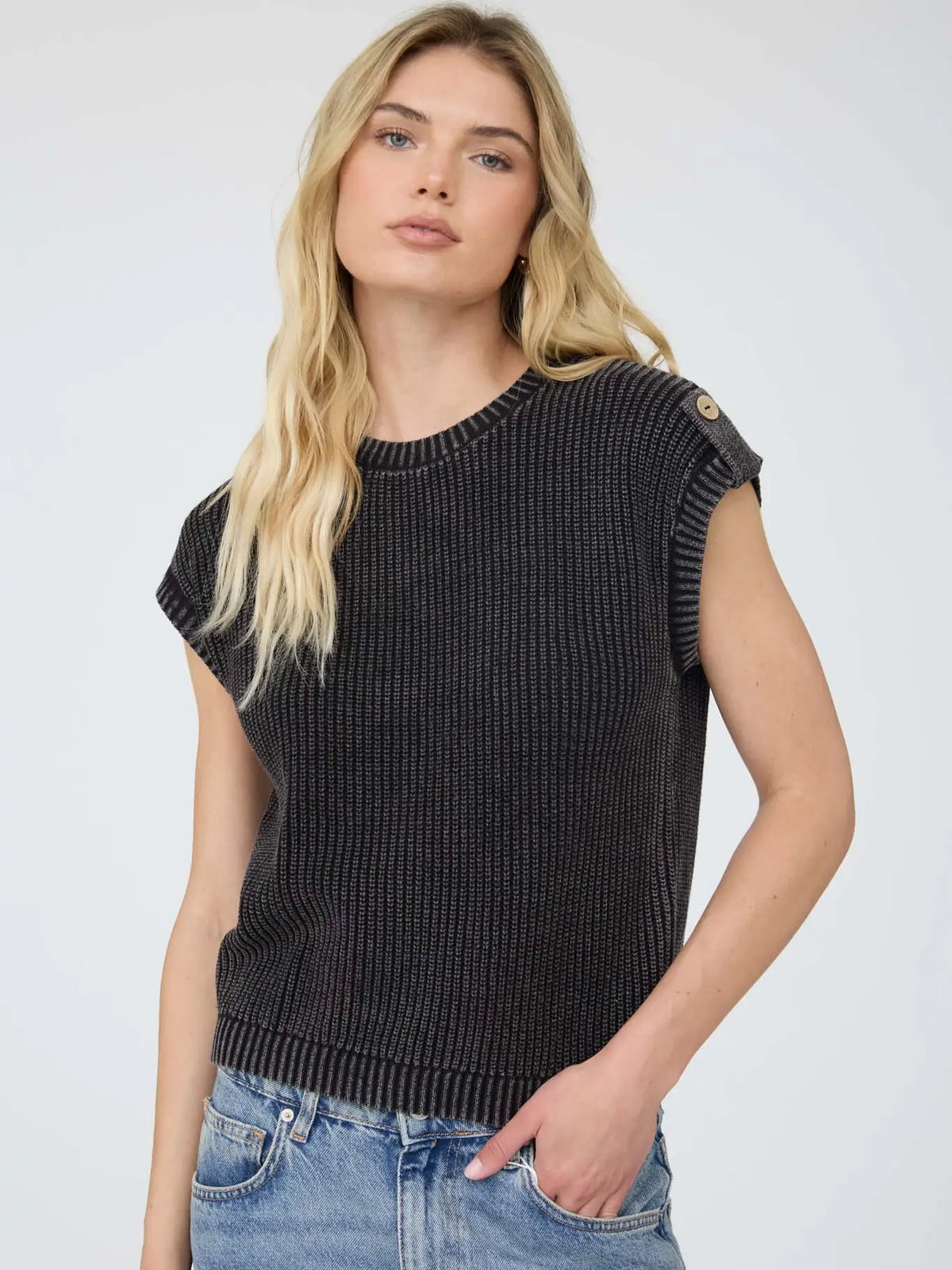Acid Wash Back Button Top