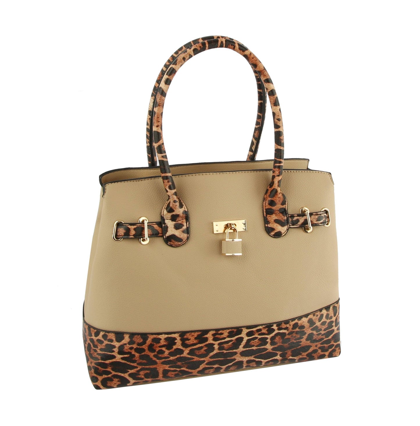 Leopard Trim Satchel