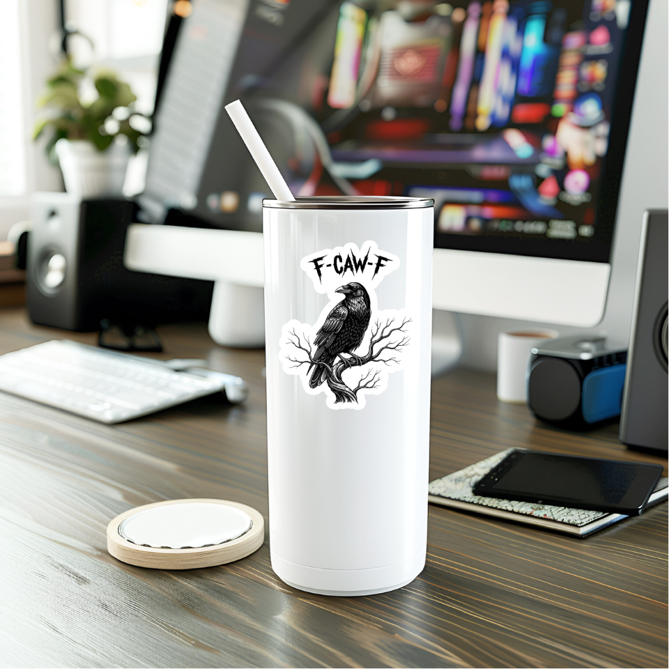 Funny F Caw F Vinyl Sticker