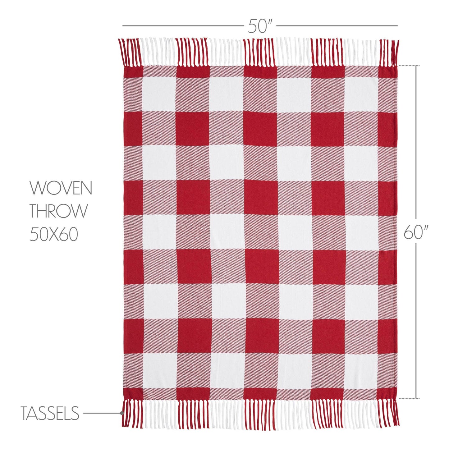 Annie Red Buffalo Check Woven Throw Blanket 50x60