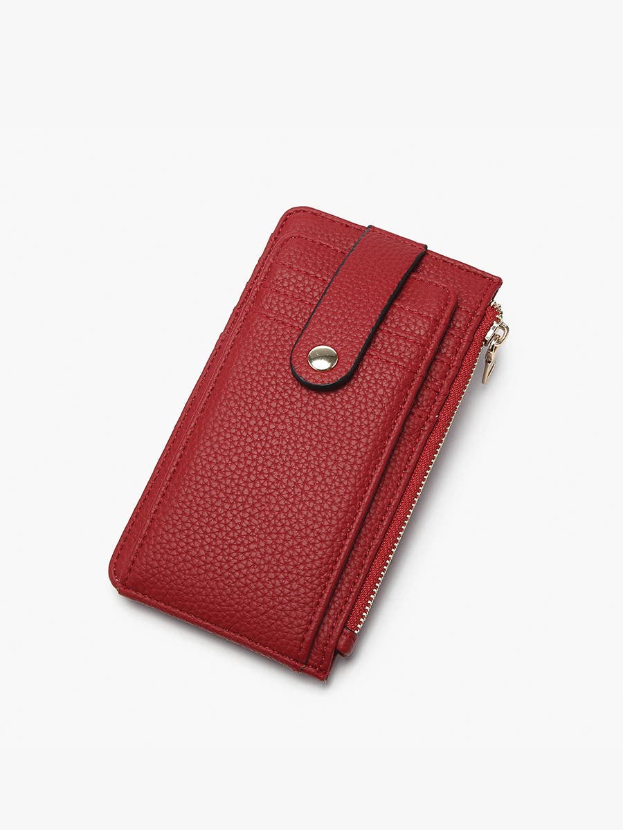 Mae RFID Multi-Card Wallet w/ Strap Snap Closure