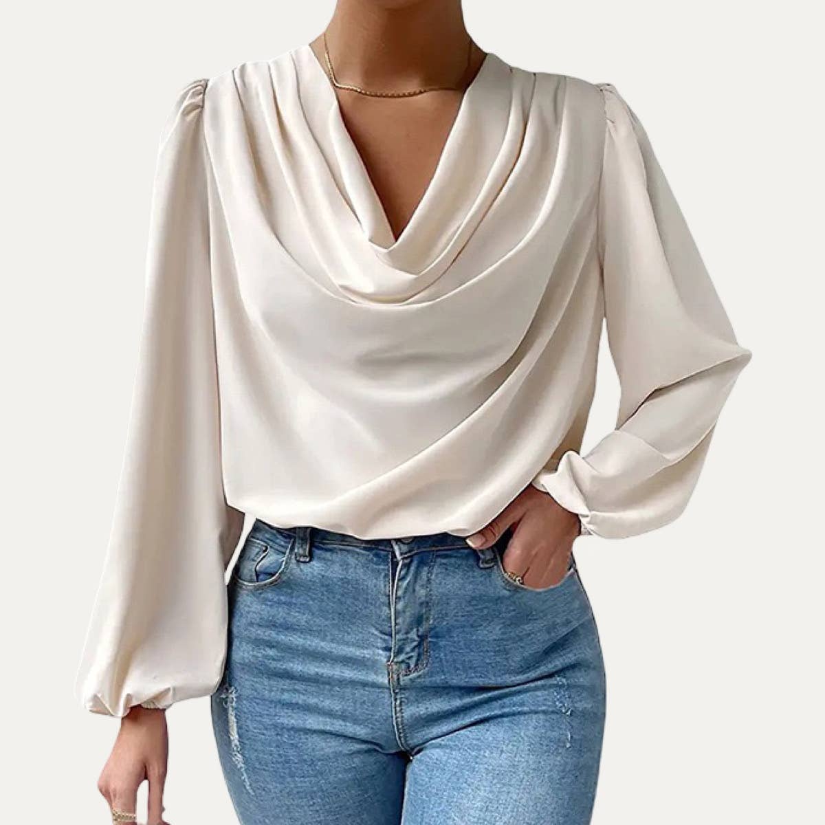 Trendy Cowl Neck Top