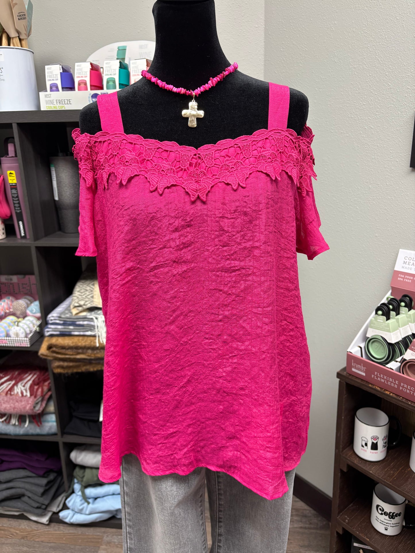 Cold Shoulder Lace Detail