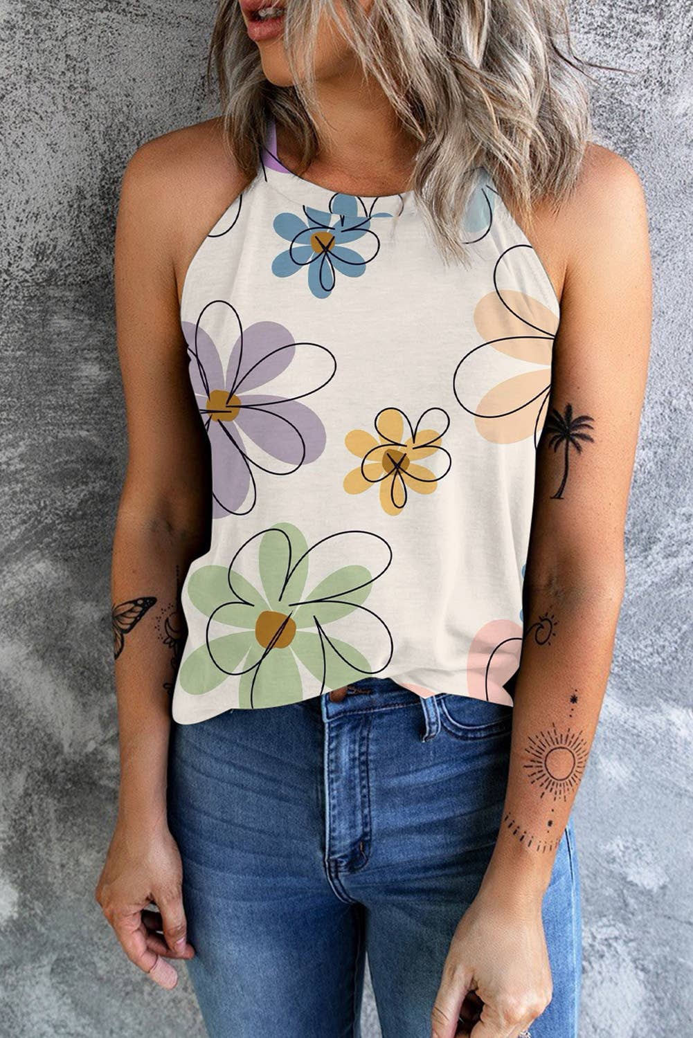 Summer Flower Tank Top