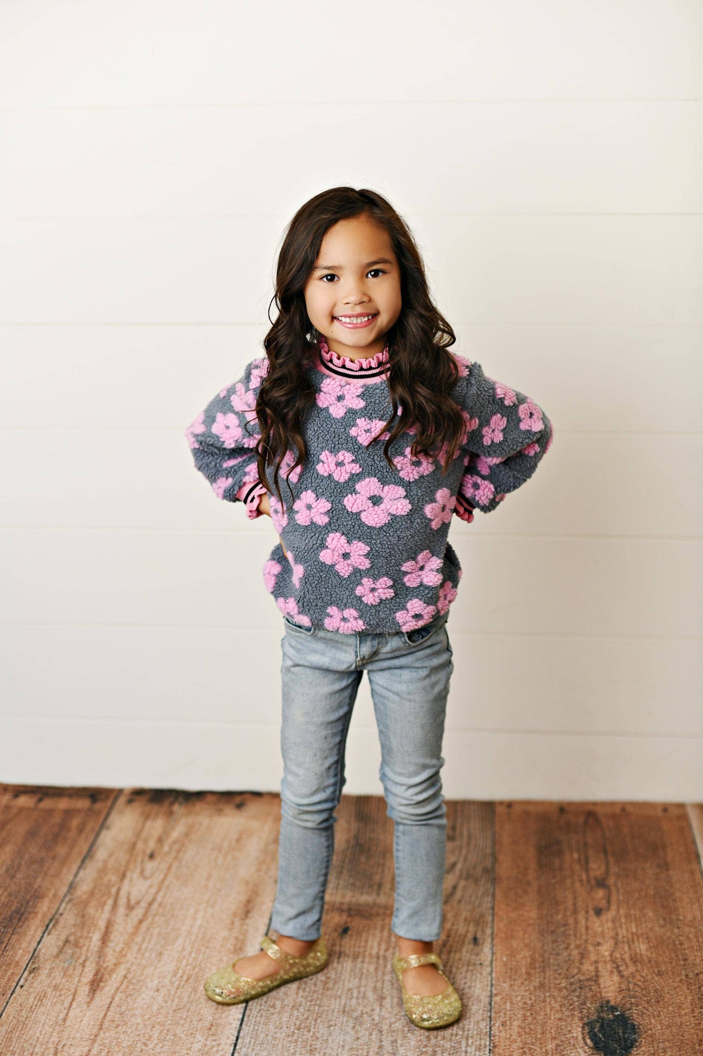 Pink Daisy Sweater