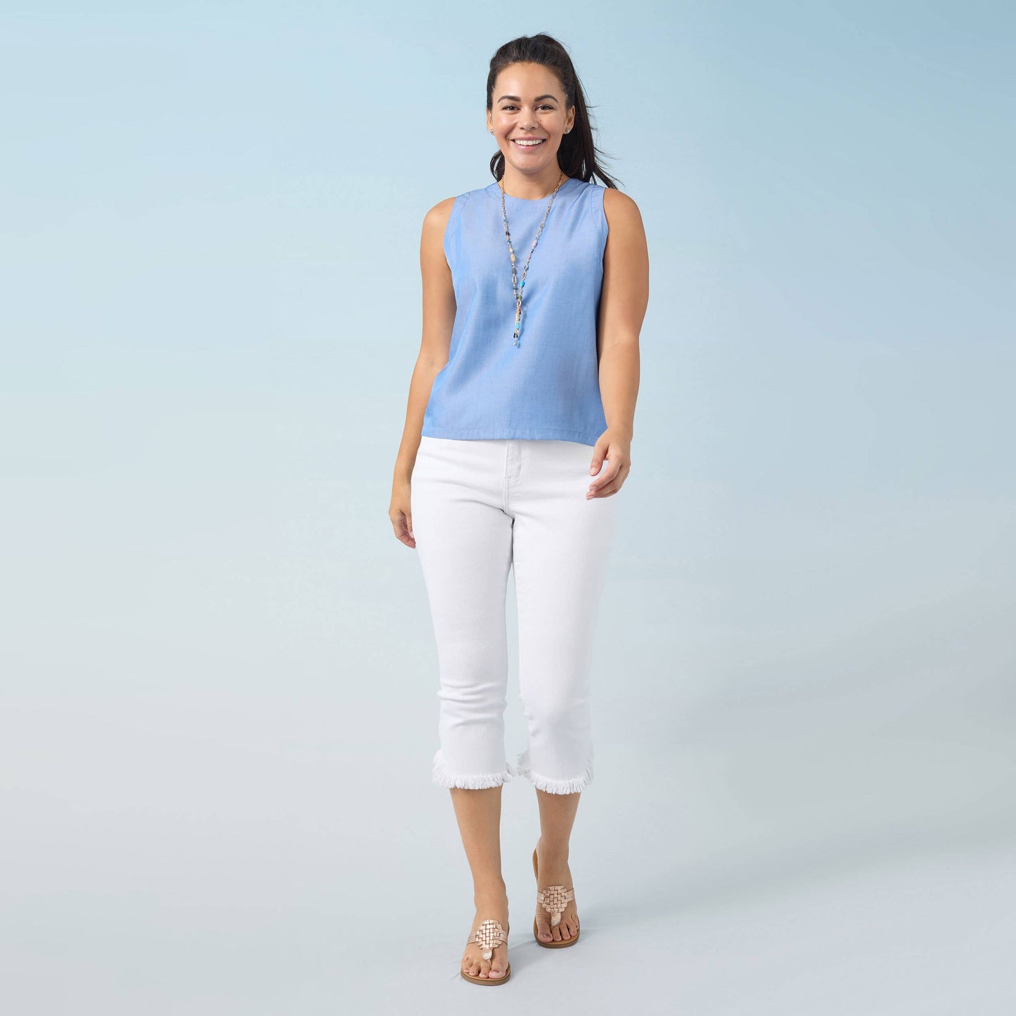 Carey Tank with Back Button Detail