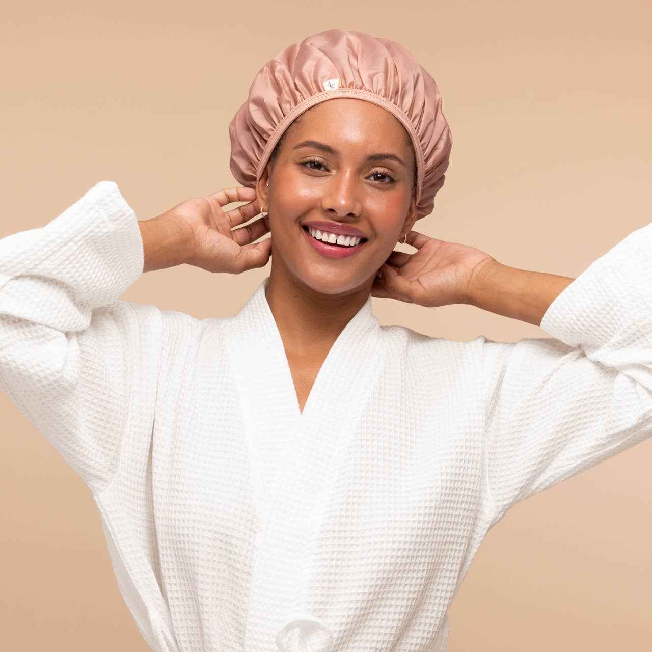 KITSCH - Kitsch Shower Cap 2pc Set - Terracotta & Brown