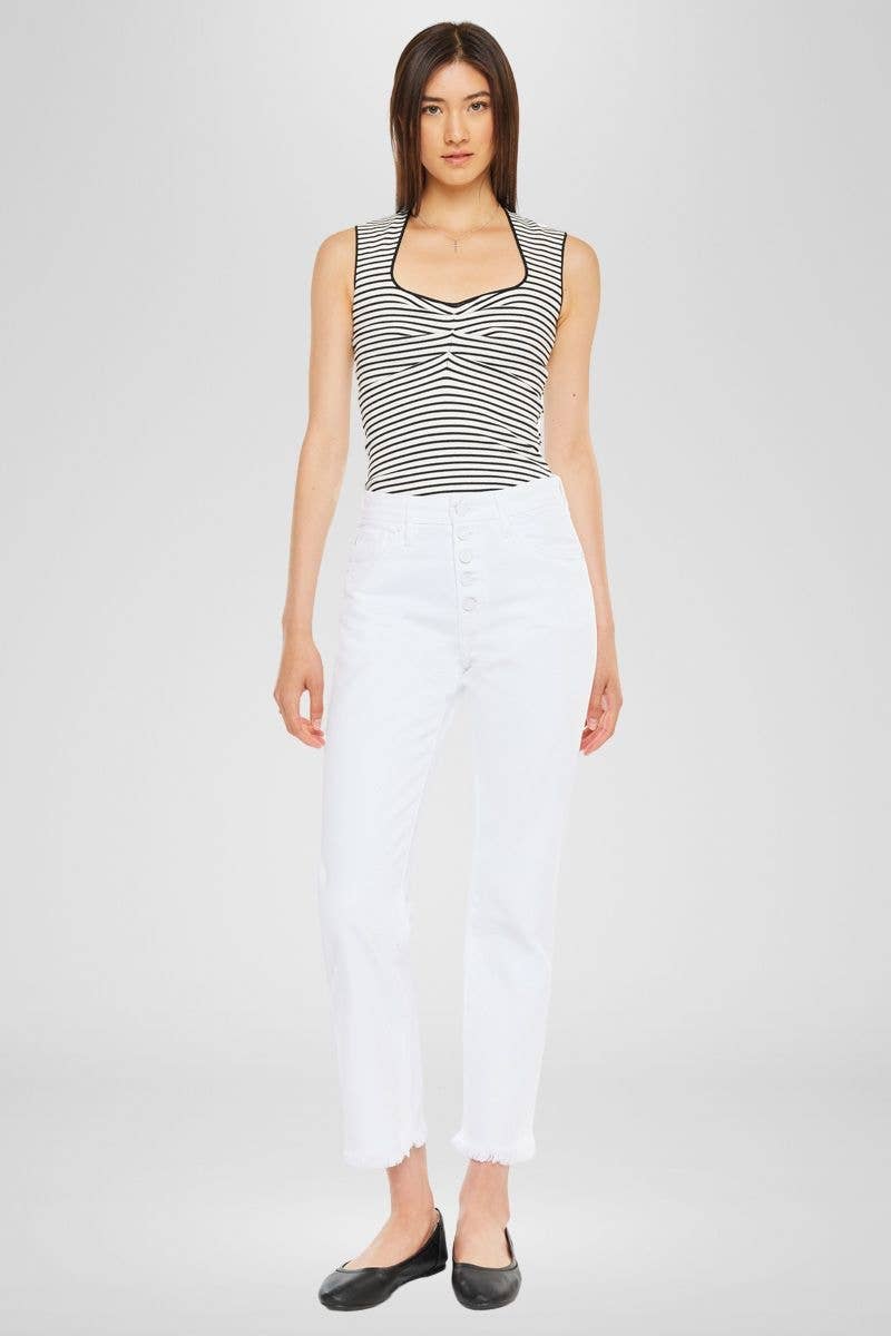 High Rise White Straight