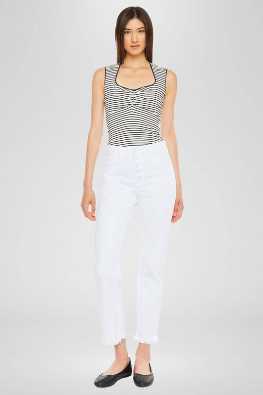High Rise White Straight