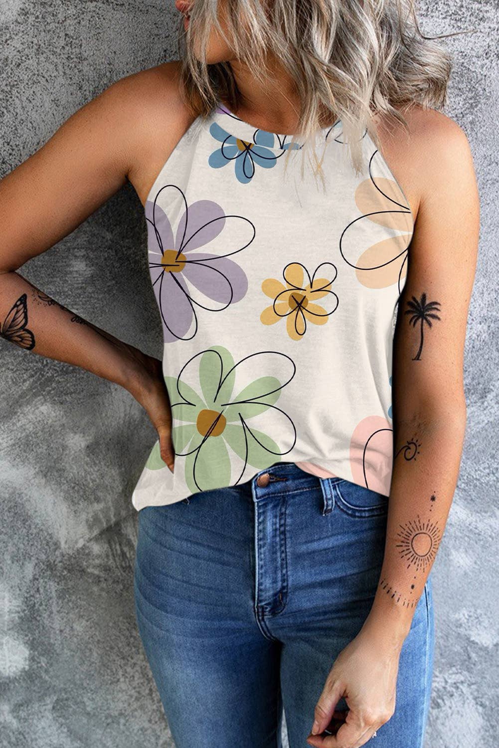 Summer Flower Tank Top