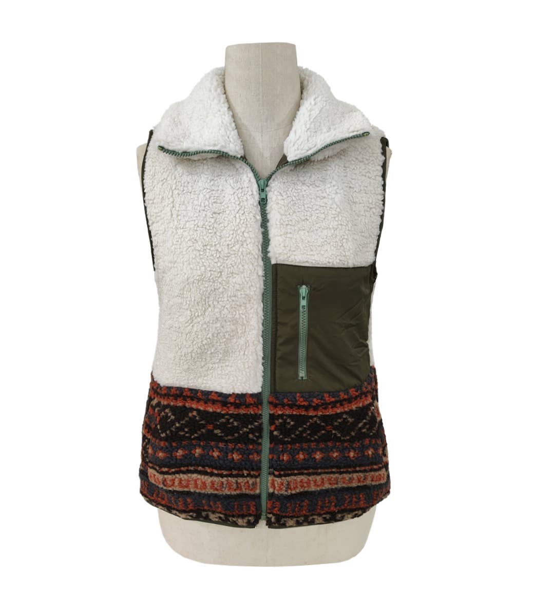 Western Zip Up Vest – Stylish Layers | Threads Boutique