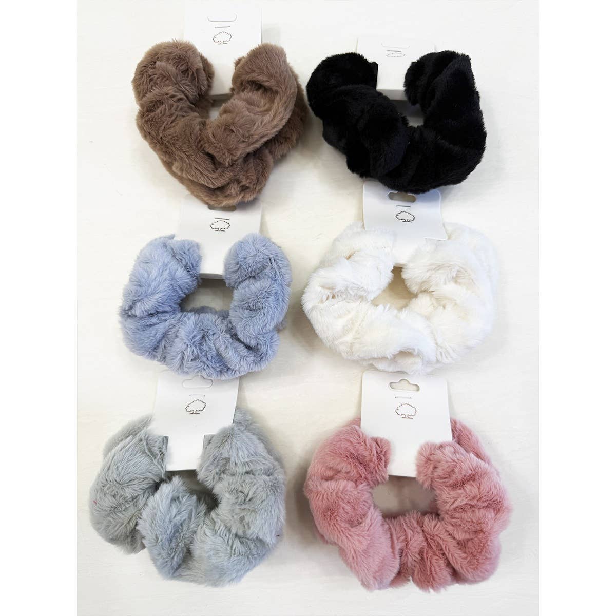 Soft Faux Fur Scunchie Set - Threads Boutique