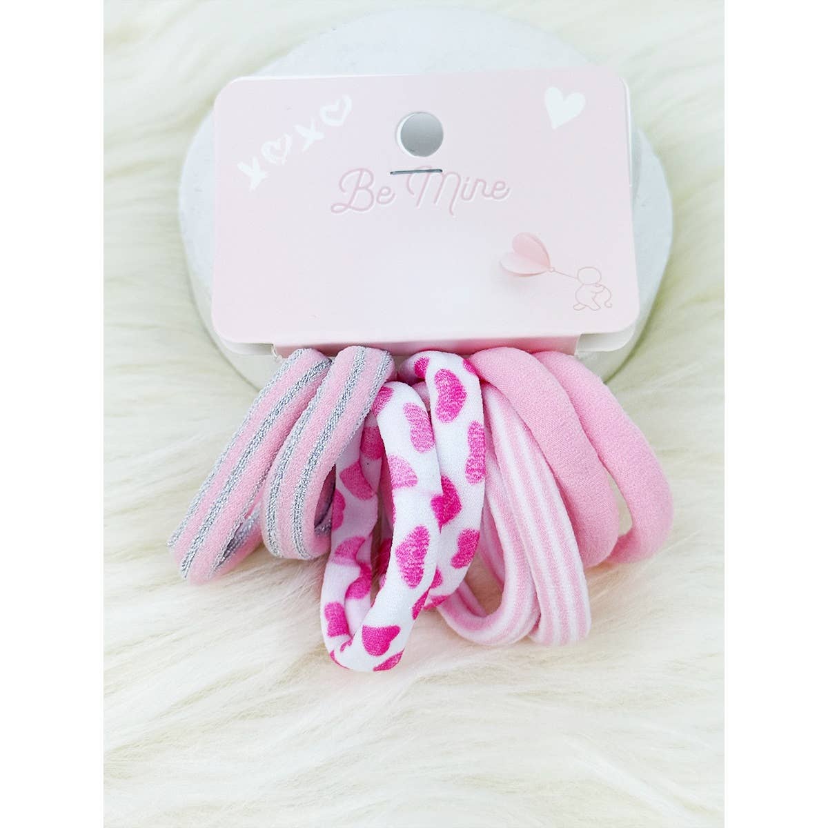 Pink Pattern Hair Tie Set - Threads Boutique