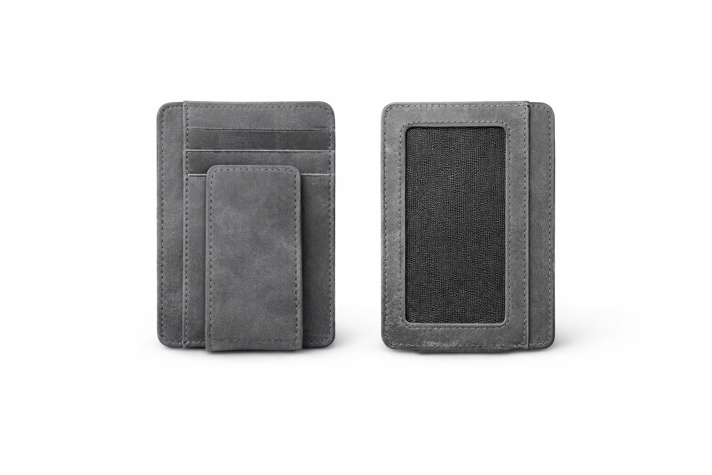 Leather Card Holder with Money Clip