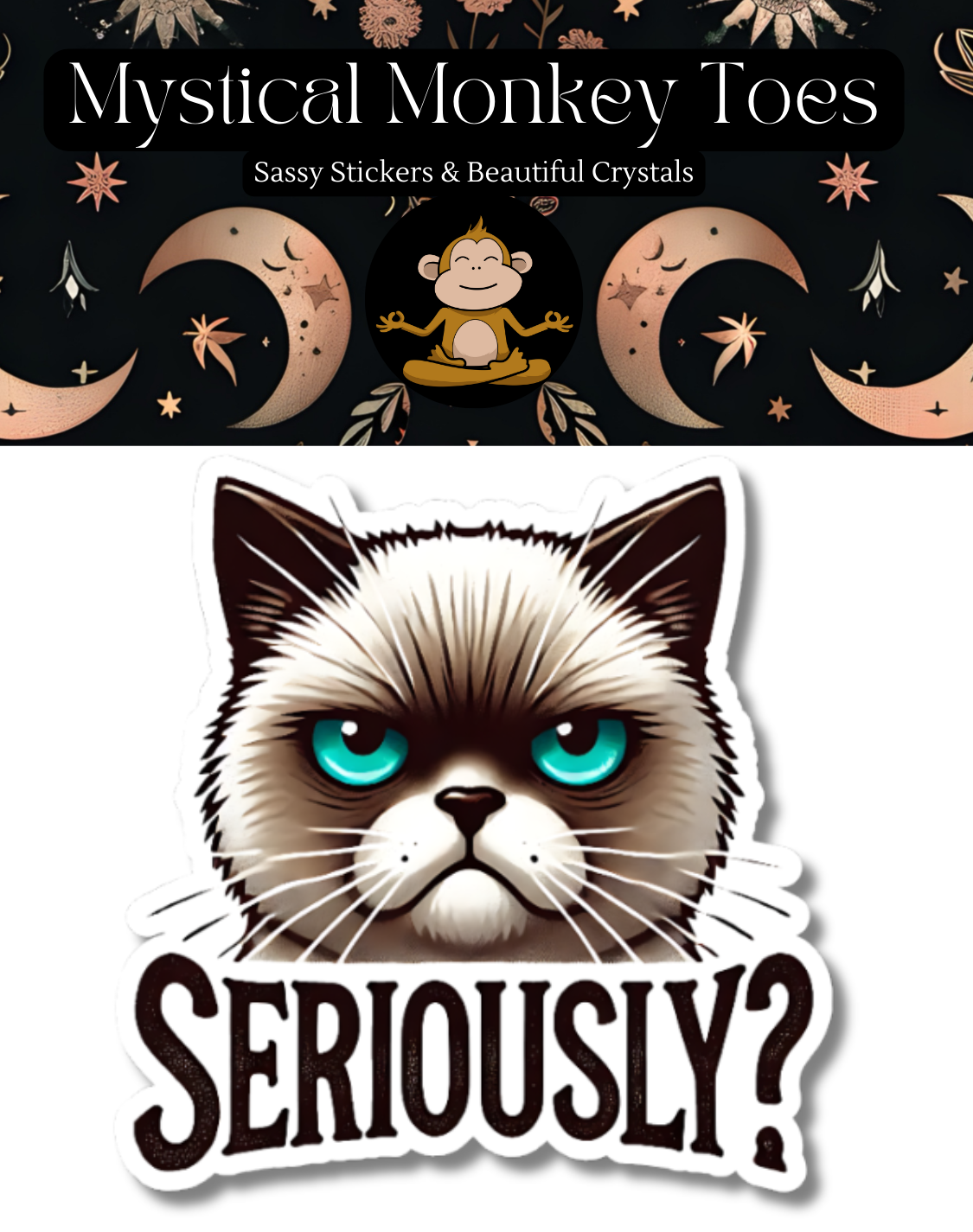 Funny Seriously Cat Sticker