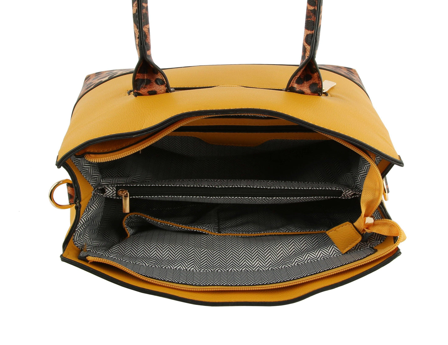 Leopard Trim Satchel