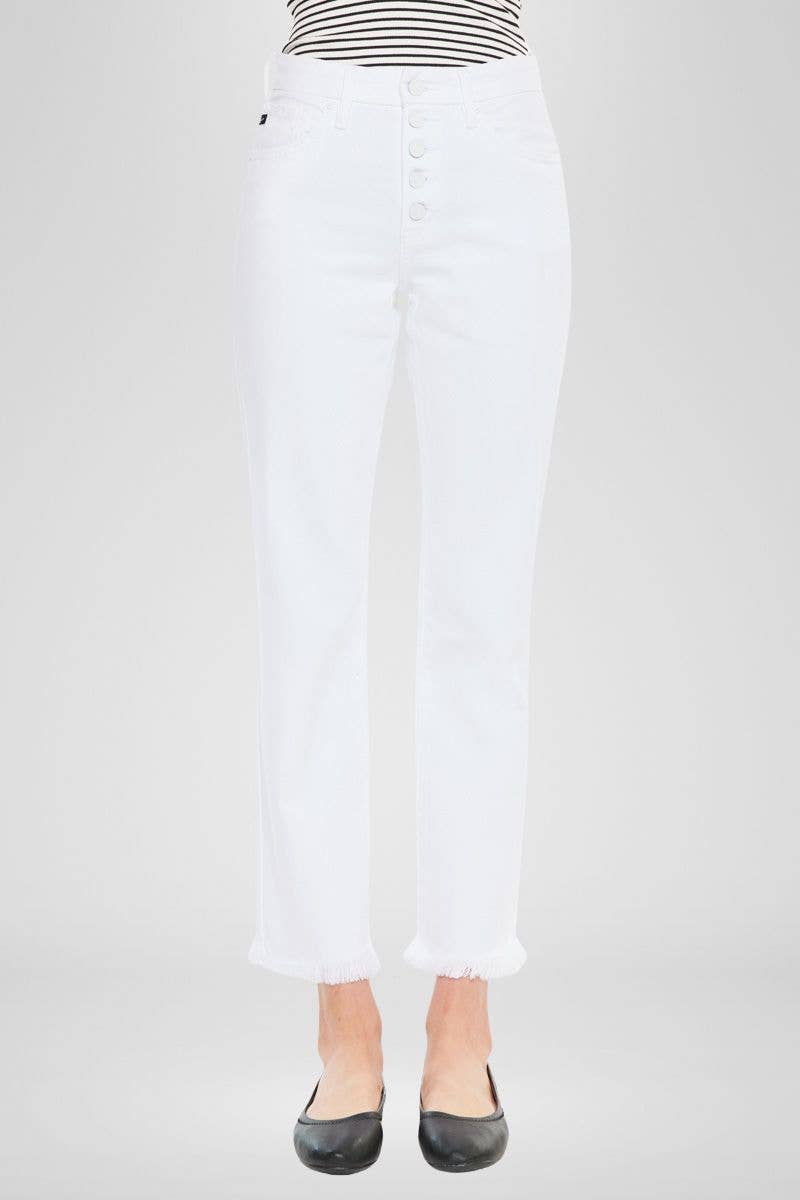 High Rise White Straight