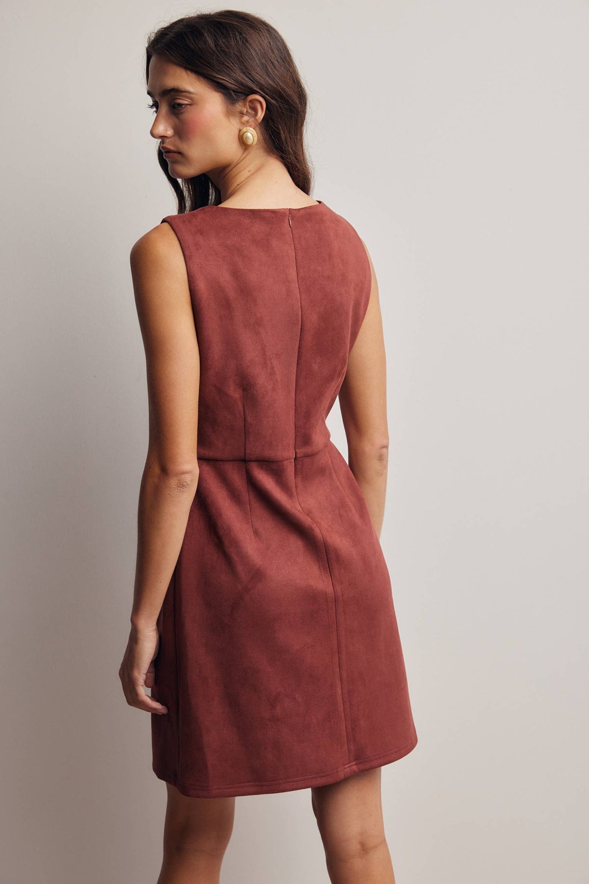 Stretch Suede Mini Dress