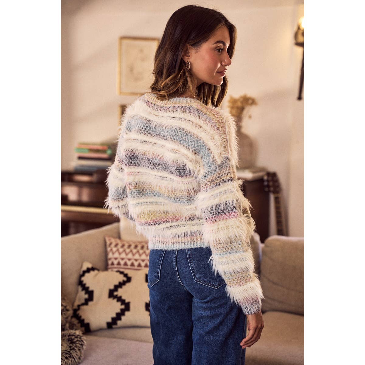 Soft Multi Color Striped Sweater