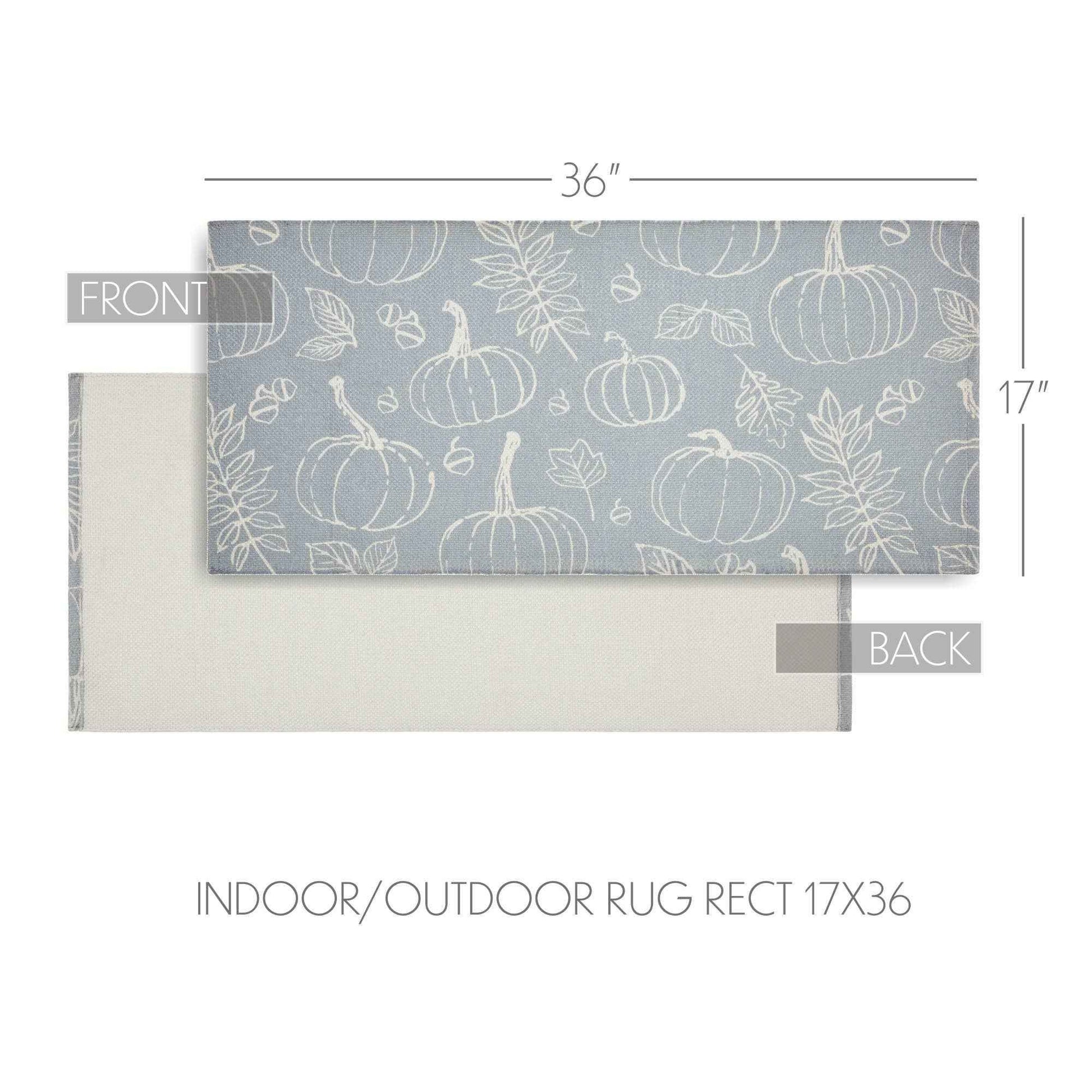 Pumpkin Print Accent Rug 17x36 Fall Farmhouse Decor