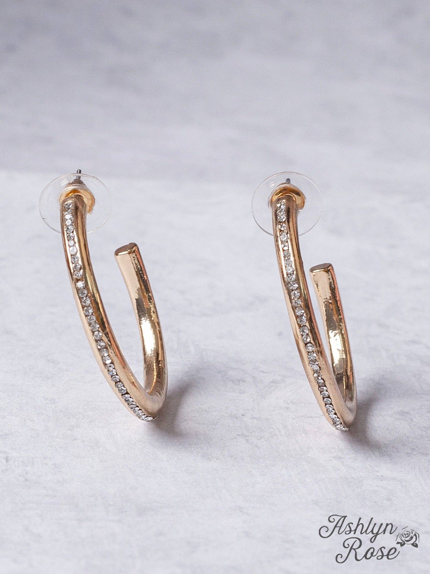 ALL ABOUT ME GOLD HOOP EARRINGS