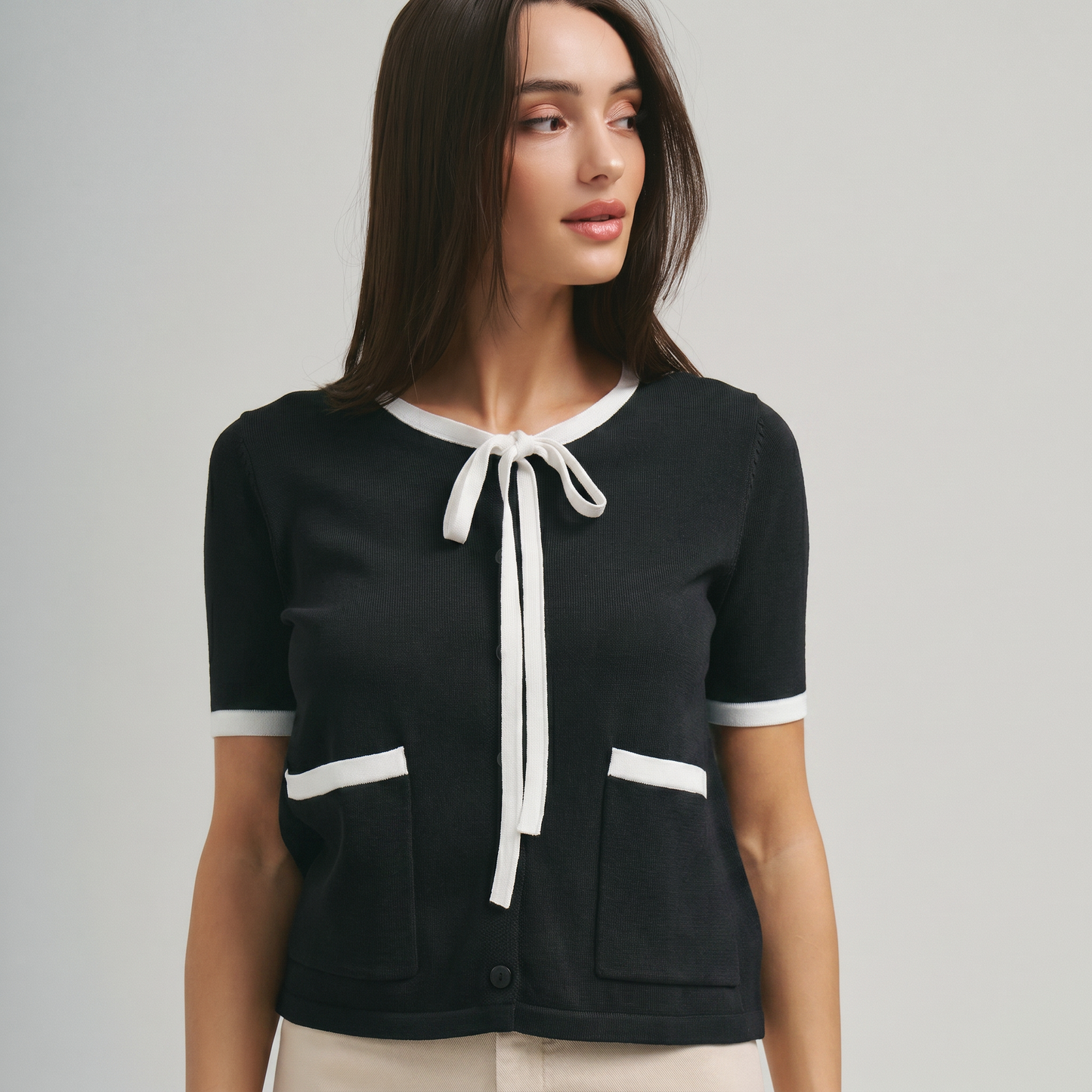 Chelsea Contrast knit top